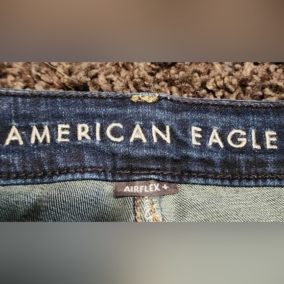 American Eagle Airflex Oiginal Bootcut Darkwash Stretch Zipper Fly 28x27 EUC - Picture 3 of 7